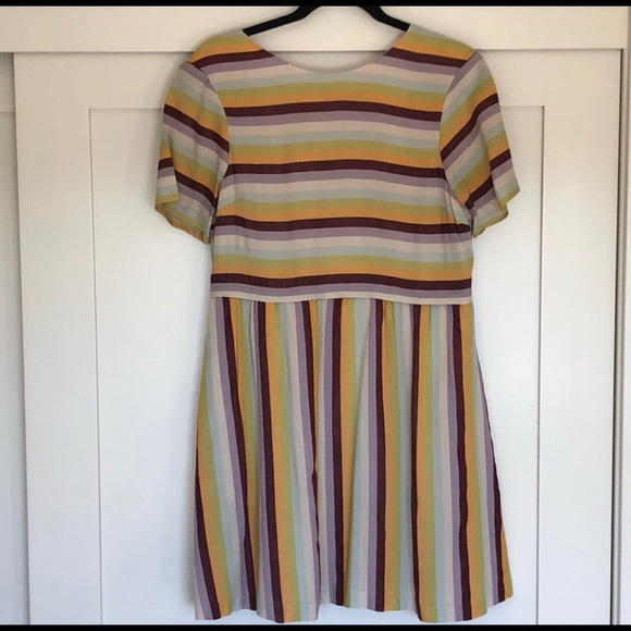 Madewell Striped Scoopback Dress - Picture 4 of 6